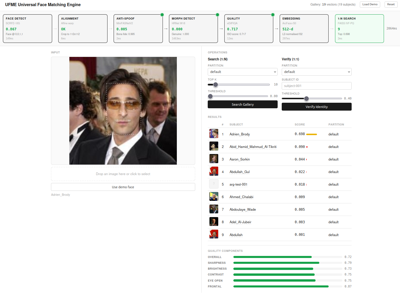 UFME demo — 1 gallery search results